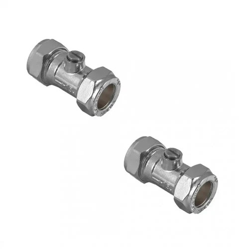 Isolation valve 15mm chrome - isolation,